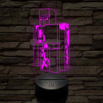 Minecraft Vasgólem 7 színű 3D led lámpa