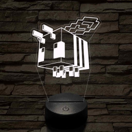 Minecraft méhecske 7 színű 3D led lámpa