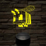 Minecraft méhecske 7 színű 3D led lámpa