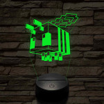 Minecraft méhecske 7 színű 3D led lámpa