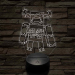 Minecraft Warden 7 színű 3D led lámpa