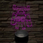 Minecraft Warden 7 színű 3D led lámpa