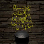 Minecraft Warden 7 színű 3D led lámpa