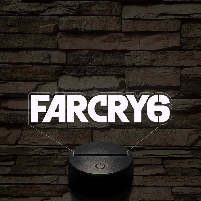 Farcry6 logo – 7 színű, színváltós 3D LED lámpa