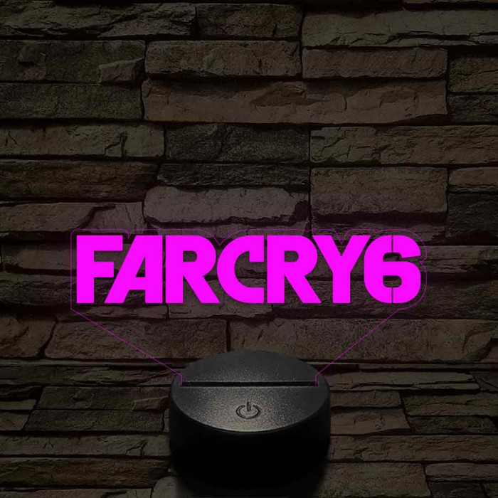 Farcry6 logo – 7 színű, színváltós 3D LED lámpa