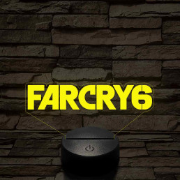 Farcry6 logo – 7 színű, színváltós 3D LED lámpa