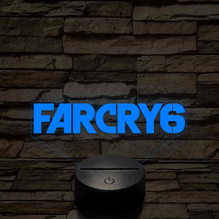 Farcry6 logo – 7 színű, színváltós 3D LED lámpa