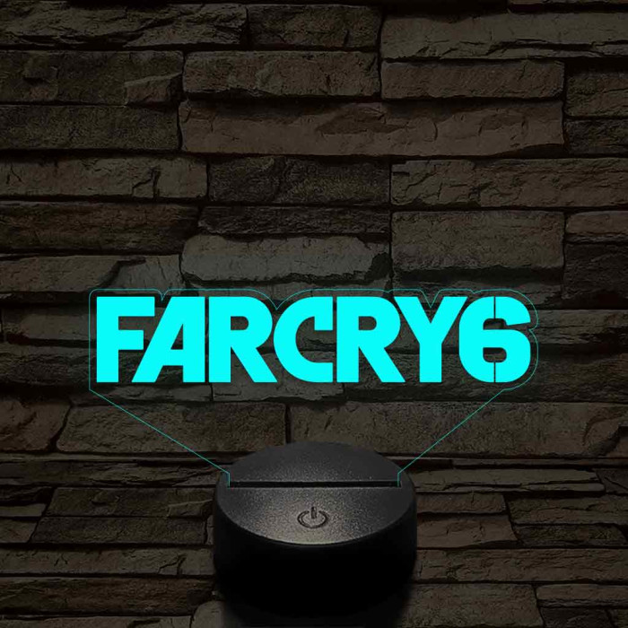 Farcry6 logo – 7 színű, színváltós 3D LED lámpa