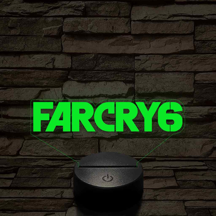 Farcry6 logo – 7 színű, színváltós 3D LED lámpa