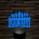 Red Dead 2 - 7 színű, színváltós 3D LED lámpa