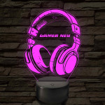Gamer fejhallgató – 7 színű, színváltós LED lámpa