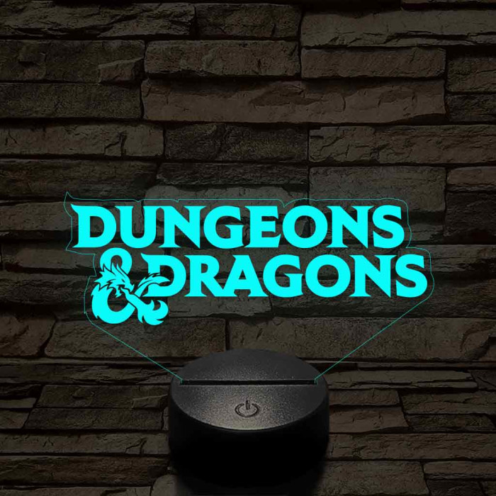 Dungeons & Dragons – 7 színű, színváltós 3D LED lámpa