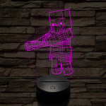 Minecraft Fosztogató – 7 színű, színváltós 3D LED lámpa
