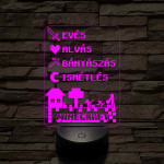 Minecraft élet – 7 színű, színváltós 3D LED lámpa 