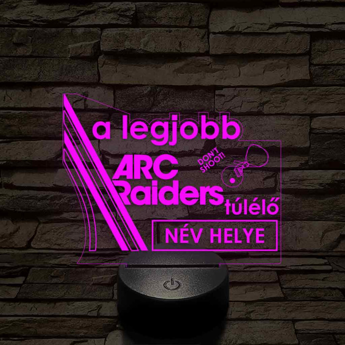 A legjobb ARC Raiders túlélő 7 színű 3D led lámpa
