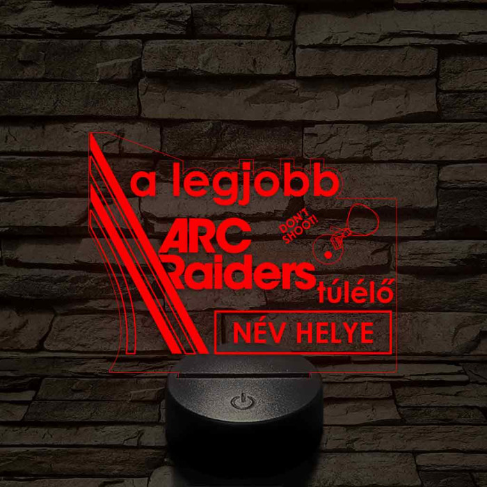 A legjobb ARC Raiders túlélő 7 színű 3D led lámpa