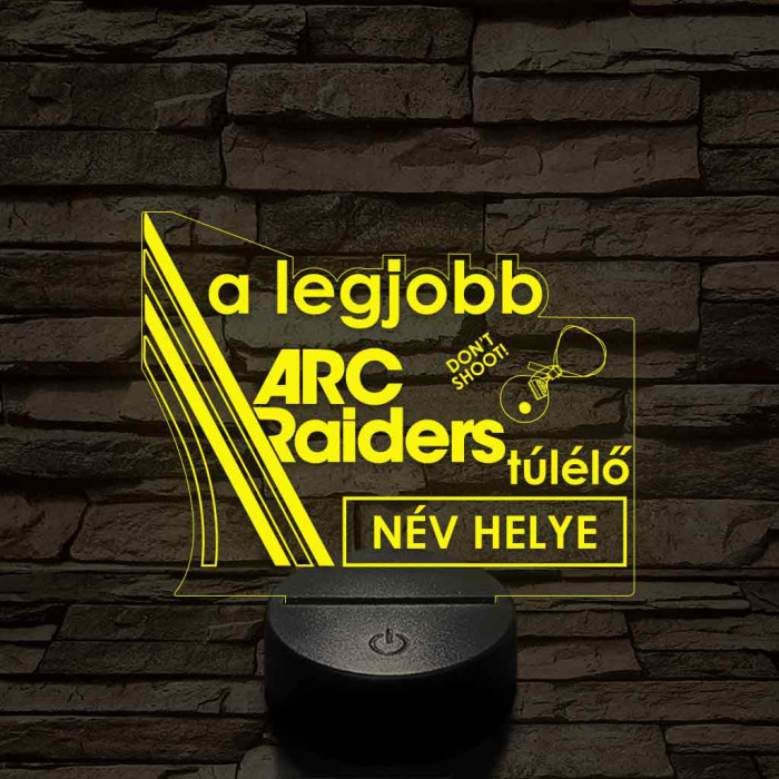A legjobb ARC Raiders túlélő 7 színű 3D led lámpa