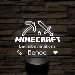 A legjobb Minecraft játékos 7 színű 3D led lámpa
