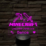 A legjobb Minecraft játékos 7 színű 3D led lámpa