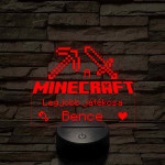 A legjobb Minecraft játékos 7 színű 3D led lámpa