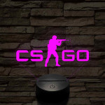 Counter Strike logo – 7 színű, színváltós 3D LED lámpa