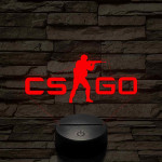 Counter Strike logo – 7 színű, színváltós 3D LED lámpa