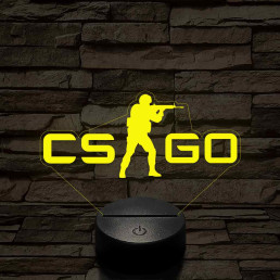 Counter Strike logo – 7 színű, színváltós 3D LED lámpa