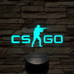 Counter Strike logo – 7 színű, színváltós 3D LED lámpa