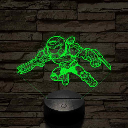 Doom Slayer – 7 színű, színváltós 3D LED lámpa