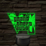 GTA 6 logó – 7 színű, színváltós LED lámpa