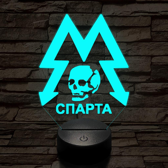 METRO Spártai Rend jele - 7 színű, színváltós 3D led lámpa