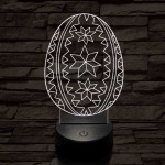 Hímes tojás 7 színű 3D led lámpa