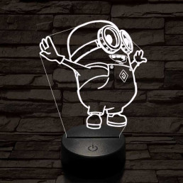 Minion 7 színű 3D led lámpa