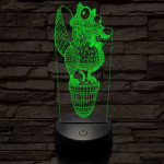 Jégkorszak motkány 7 színű 3D led lámpa