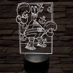 Rák-úr színű 3D led lámpa