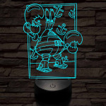 Rák-úr színű 3D led lámpa