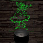 Tündér lány varázsol 3D led lámpa