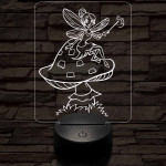 Tündér lány varázsol 3D led lámpa