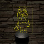 Kedves kék kutya 7 színű 3D led lámpa