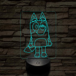 Kedves kék kutya 7 színű 3D led lámpa