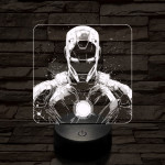 Menő vashős 7 színű valósághű 3D led lámpa