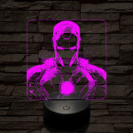 Menő vashős 7 színű valósághű 3D led lámpa