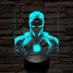 Menő vashős 7 színű valósághű 3D led lámpa