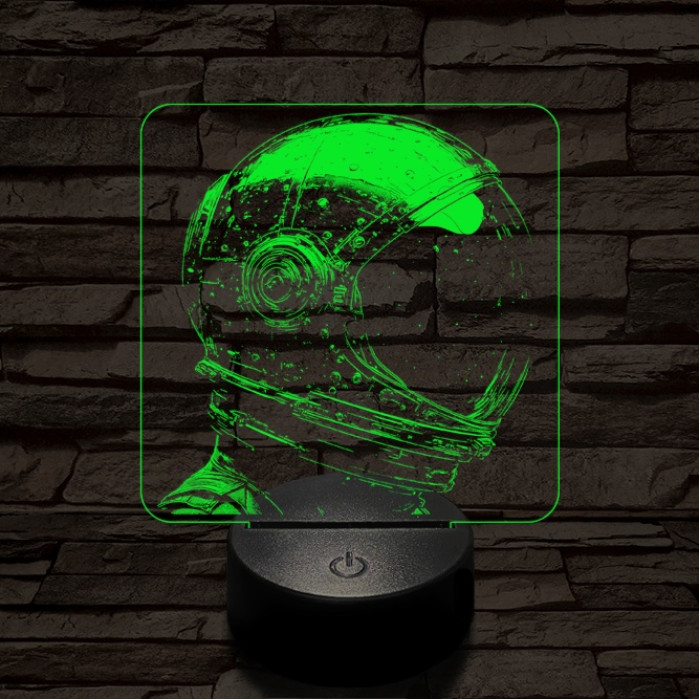 Űrbe futó tekintet - 7 színű, színváltós valósághű 3D LED lámpa