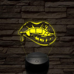 Vámpír csók 7 színű  3D led lámpa