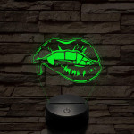 Vámpír csók 7 színű  3D led lámpa