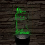 Halloween-i sírkő 7 színű  3D led lámpa