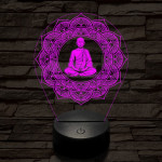 Meditáló mester 7 színű  3D led lámpa