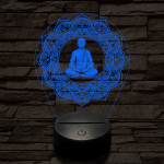 Meditáló mester 7 színű  3D led lámpa