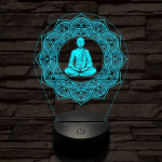 Meditáló mester 7 színű  3D led lámpa